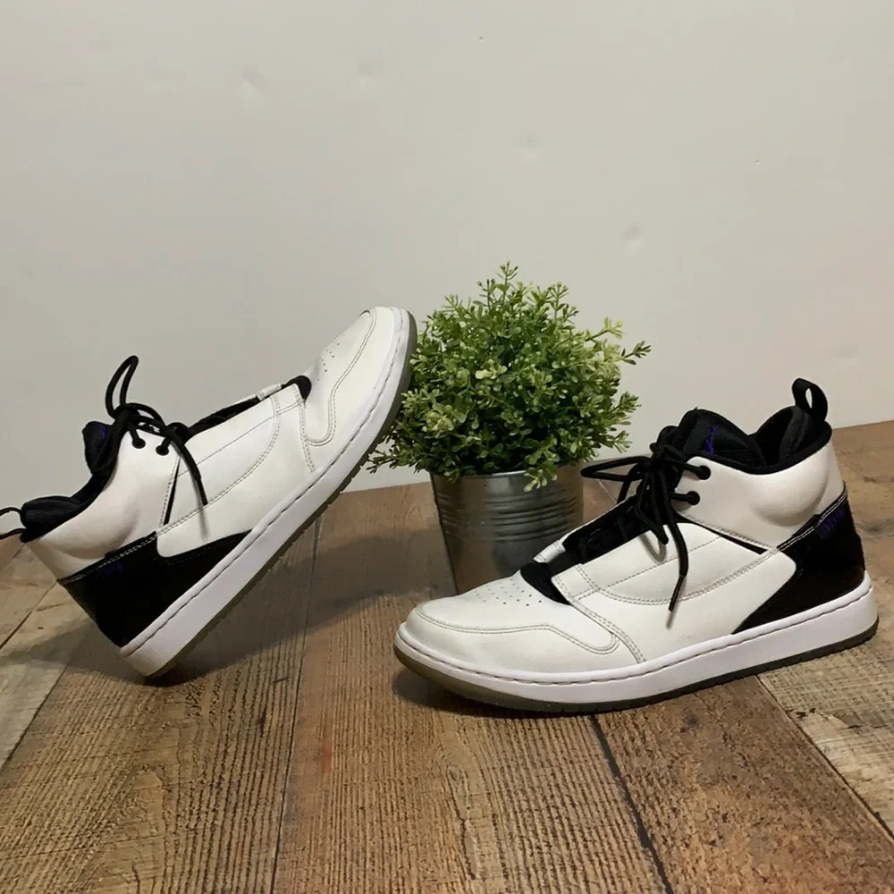 Nike Air Jordan Fadeaway “Concord” Black White Tennis Shoes High Top US 9.5